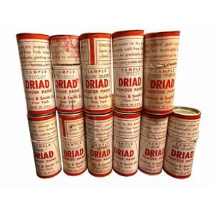 11 Vintage Canisters Driad Powder Paint By Binney & Smith Of Crayola Rare